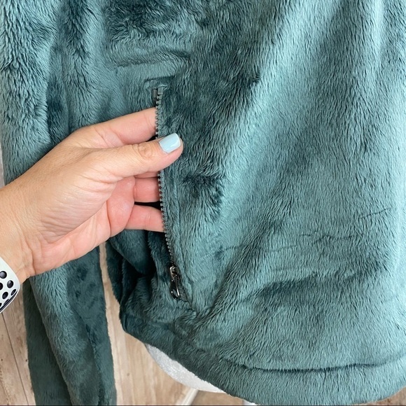 The North Face Osito Quarter‎ Zip Cropped Hoodie Balsam Green Size XXL - Picture 8 of 16